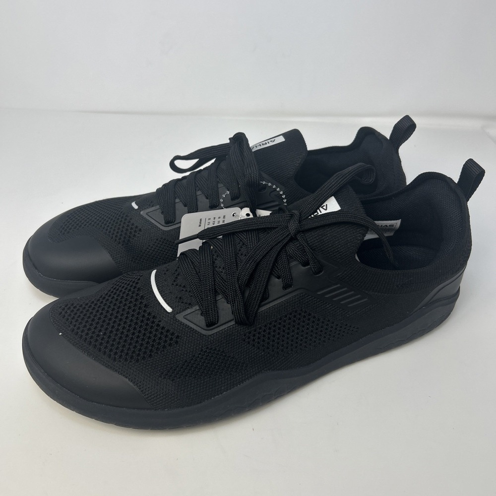 AIRHAS Men's Barefoot Shoes Size 10.5 Black Minimalist Workout Sneakers NIB